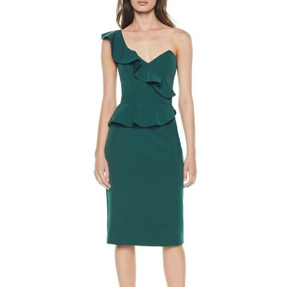 Bardot Dresses & Skirts - Bardot Revolve Camelia Cocktail Dress Green Ruffle 6